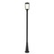 Z-Lite Sheridan 1 Light Outdoor Post Mounted Fixture, Black & White Opal 595PHMR-519P-BK - alternate 6
